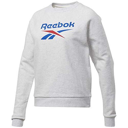 Reebok Damen Cl F Big Vector Crew Ft Sweatshirt, whtmel, XL von Reebok
