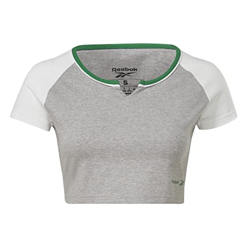 Reebok Damen Identity Crop T-Shirt, weiß, XL, weiß, Small von Reebok