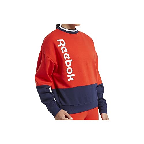 Reebok Damen TE Linear Logo Crew Sweatshirt, Rot (insred), S von Reebok