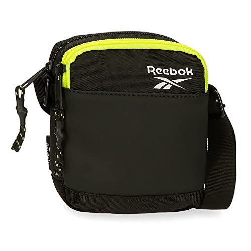 Reebok Hamilton Umhängetasche Zwei Fächer Schwarz 12x16x3,5 cm Polyester von Reebok