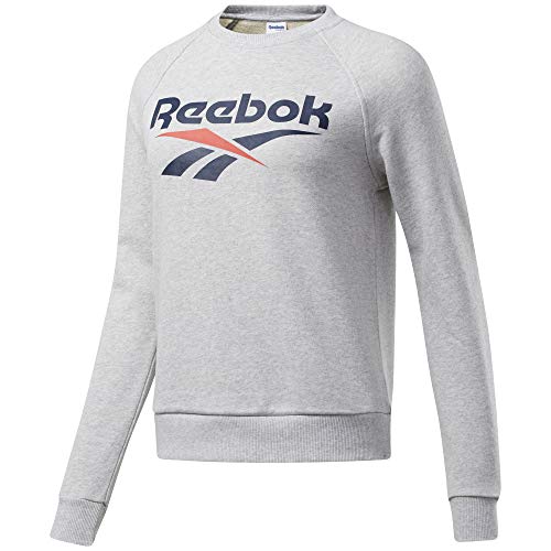Reebok Herren Classic Vector Crewneck Sweatshirt mit Rundhalsausschnitt, Hellgrau (Light Grey Heather), X-Large von Reebok