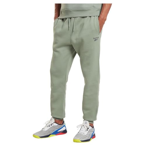 Reebok Herren Identity Left Leg Sweatpants, Farbe: Grün, 31-35, XL von Reebok