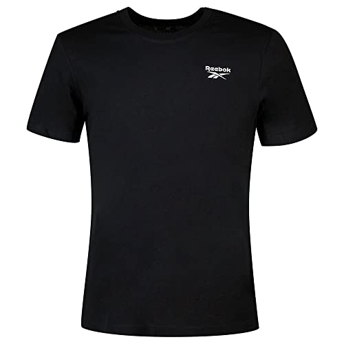 Reebok Herren Logo auf der linken Brust T-Shirt, Schwarz, 3XL von Reebok