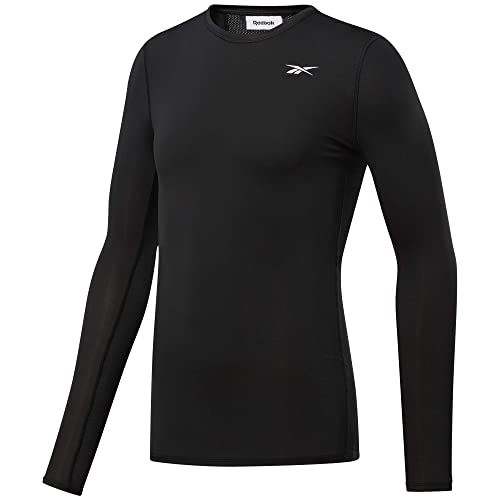 Reebok Herren Wor Compr Lo Sleeve Solid Langärmliges Shirt, Black, 3XL von Reebok