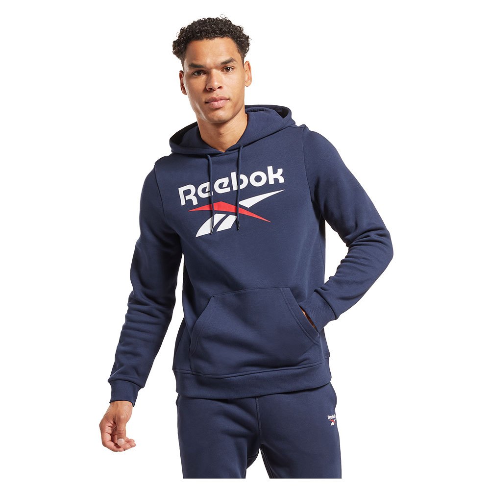 Reebok Identity Fleece Stacked Logo Pullover Sweatshirt Blau 2XL Mann von Reebok