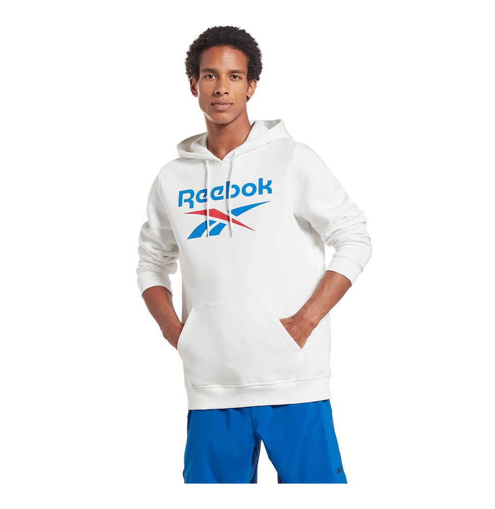 Reebok Identity Fleece Stacked Logo Pullover Sweatshirt Weiß 2XL Mann von Reebok