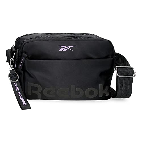 Reebok Linden Umhängetasche Zwei Fächer Schwarz 25x16x6,5 cm Polyester von Reebok