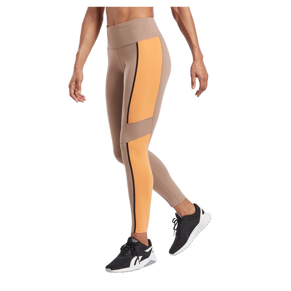 Reebok Lux High-waisted Colorblock Leggings Beige XS / Regular Frau von Reebok