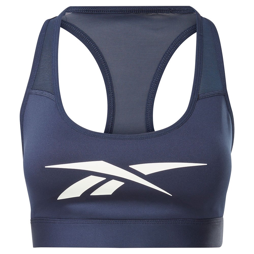 Reebok Lux Vector Racer Sports Sports Bra Blau S Frau von Reebok