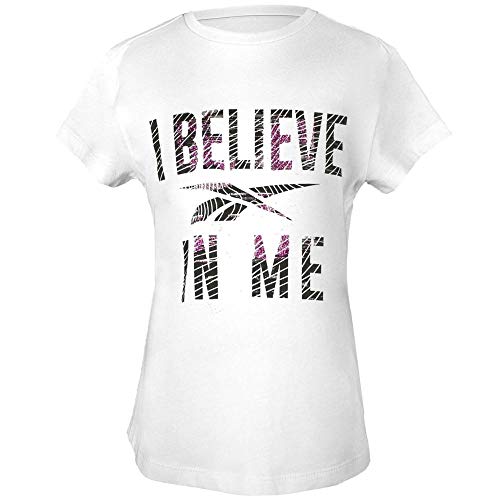 Reebok Mädchen Camiseta Lit Believe Unterhemd, weiß, 5/6 años von Reebok