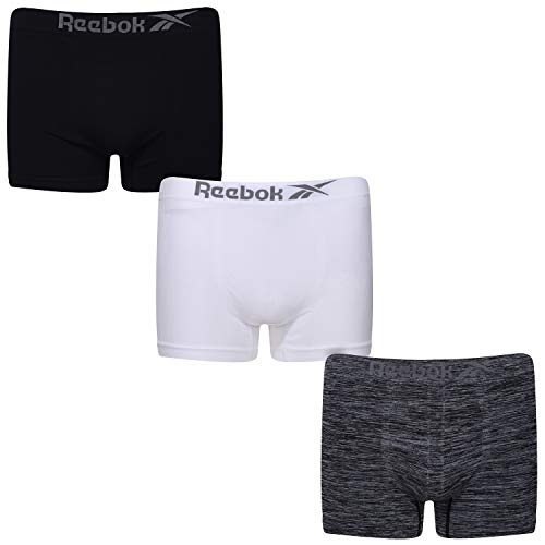 Reebok Men's Dale Boxer Shorts, Schwarz/Weiß/Grau Meliert, S von Reebok