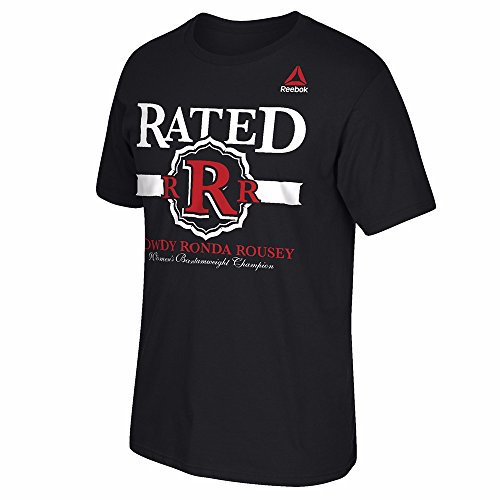Reebok Ronda Rousey UFC schwarz Wiegen in Graphic Print T-Shirt für Herren, Herren, schwarz, Medium von Reebok