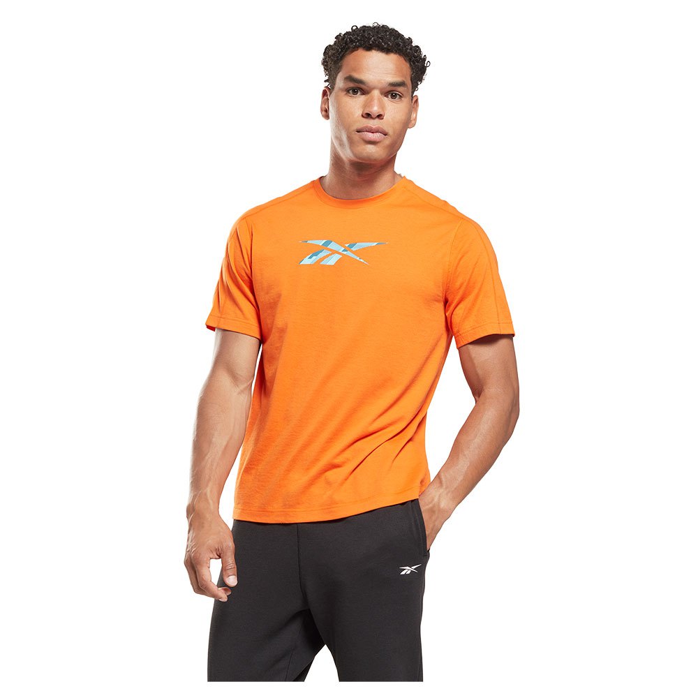 Reebok Speedwick Graphic Short Sleeve T-shirt Orange XL Mann von Reebok