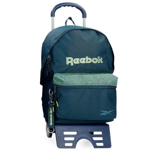 Reebok Summerville Schulrucksack mit Trolley, Grün, 31 x 44 x 17,5 cm, Polyester, 23,87 l, von Joumma Bags, grün, Schulrucksack mit Trolley von Reebok