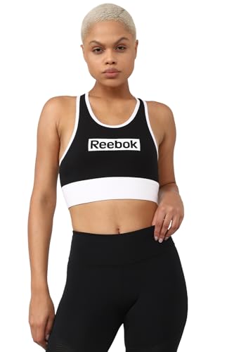 Reebok Te Linear Logo Bralette Sport-BH, Damen XL Schwarz von Reebok