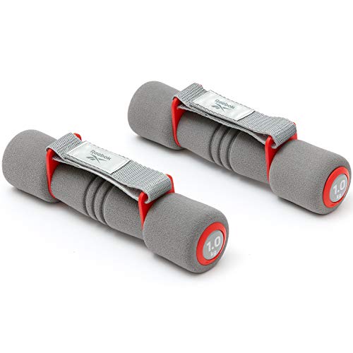 Reebok Unisex-Adult Dumbbells Softgrip Hanteln, Rot, 1 kg von Reebok