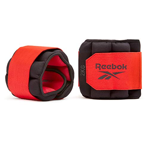 Reebok Unisex-Adult Flexlock Handgelenkgewichte, Schwarz, 2 x 2 kg von Reebok