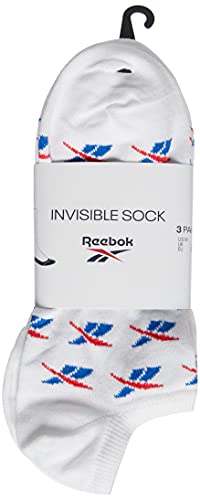 Reebok Unisex Socken Cl Fo Invisible Sock 3P, White/Vecblu/Vecred, GG6680, S von Reebok