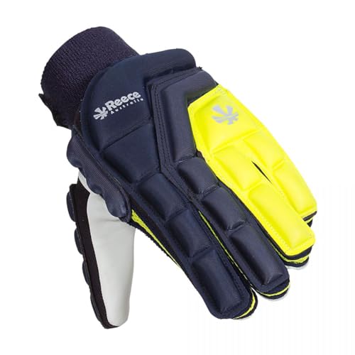 Reece Hockey Handschuh - Elite -Schutzhandschuh Vollfinger - Silikonstollen für einen Besseren Griff und einen Vollständigen Schutz - Linksschuh Handschuh - Marine - Größe XS von Reece