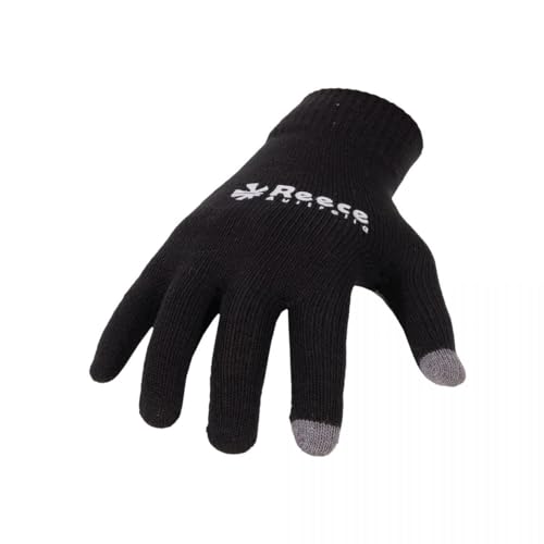 Reece Hockey Handschuh - Stricker Ultra Grip Handschuh - Silikonstollen für Einen Besseren Griffe und Vollständigen Schutz - Linkshandschuh - Schwarz - Größe JR von Reece