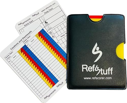 RefStuff RefSwallet Compact - Fußball-Schiedsrichterbuch, Lederdesign, mit roten und gelben Fußball Schiedsrichterkarten und 2 Spieltagskarten von RefStuff RefScorer