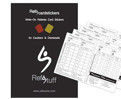 RefStuff RefScorer Refscardstickers-Bj Fußball Schiedsrichter beschreibbare Karten-Aufkleber von RefStuff RefScorer