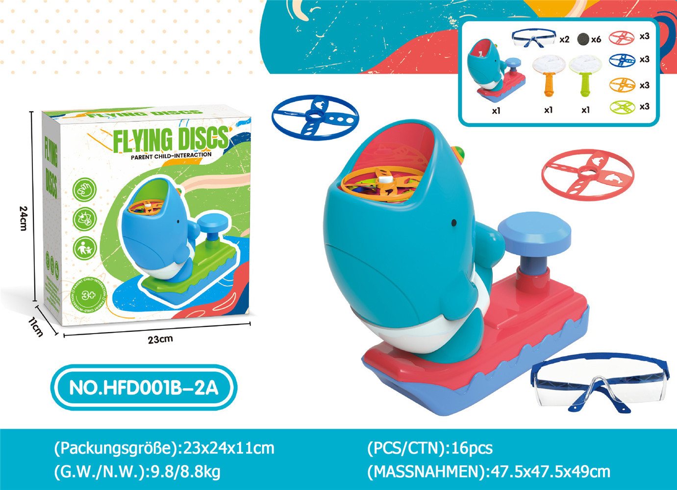 RefinedFlare Lernspielzeug Outdoor-Garten-Frisbee-Werfer-Spielzeug, Geschenk für Kinder von RefinedFlare