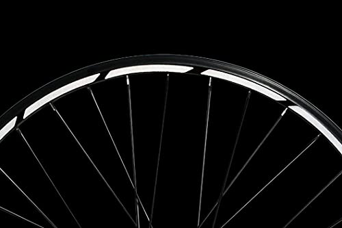 Reflektoren-Aufkleber fürs Fahrrad - 40 Streifen im Set - optimal für 27,5 28 und 29 Zoll Felgen – Farbe schwarz (weiß reflektierend) – hochwertige Sticker aus robuster 3M Qualitäts-Reflexfolie von Reflecto