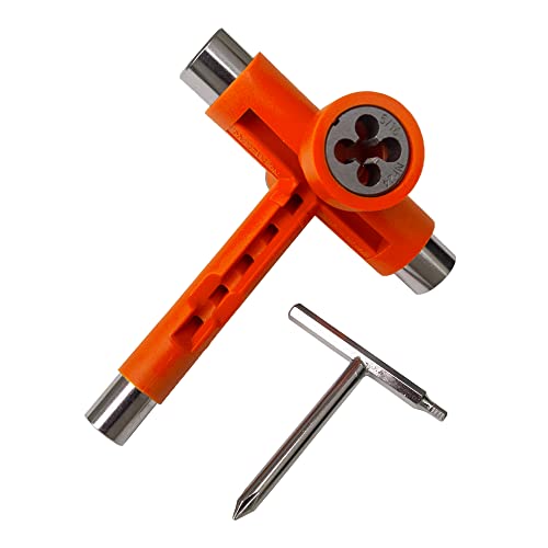 Reflex Utili-Tool Skateboard-Werkzeug (Orange/Chrom) von Reflex