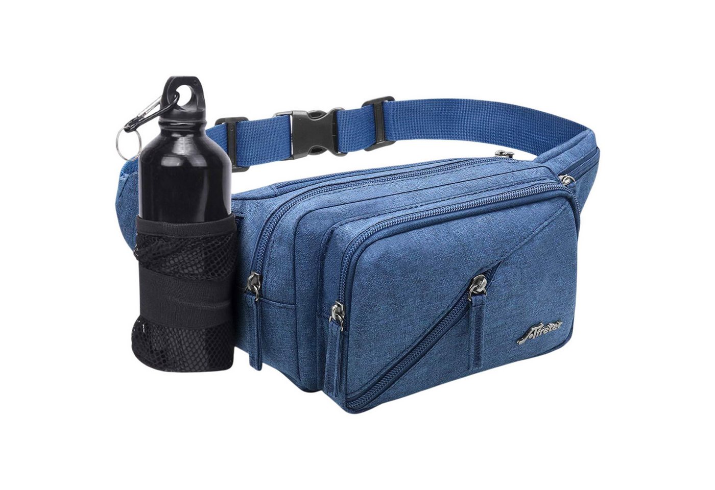 Refttenw Bauchtasche Einstellbar Gürteltasche,Wasserdicht Hüfttasche,Mit Flaschenhalter von Refttenw