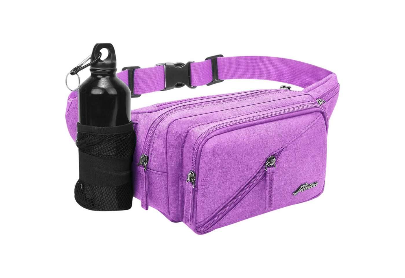Refttenw Bauchtasche Einstellbar Gürteltasche,Wasserdicht Hüfttasche,Mit Flaschenhalter von Refttenw