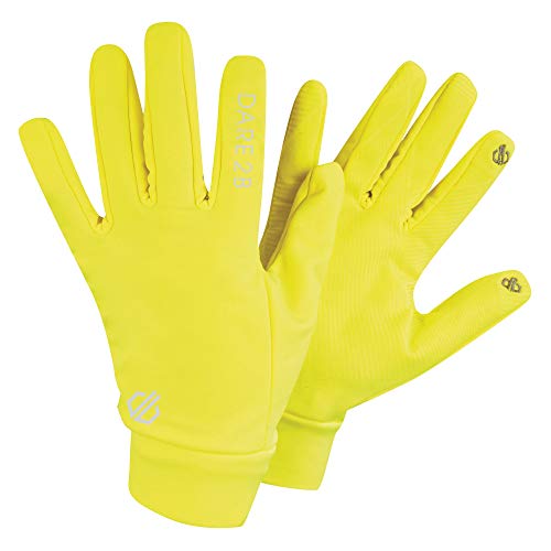 Dare 2b Cogent Lightweight Touchscreen Compatible Stretch Glove with Gripped Palm Handschuhe Kinder, Gelb-Fluro Yellow, Medium/Large von Regatta