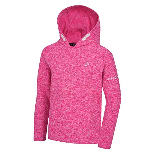 Dare 2b Unisex Kinder Basis Kangaroo Pocket Hooded Marl Fleece, Cyber Pink, 14 Jahre von Regatta