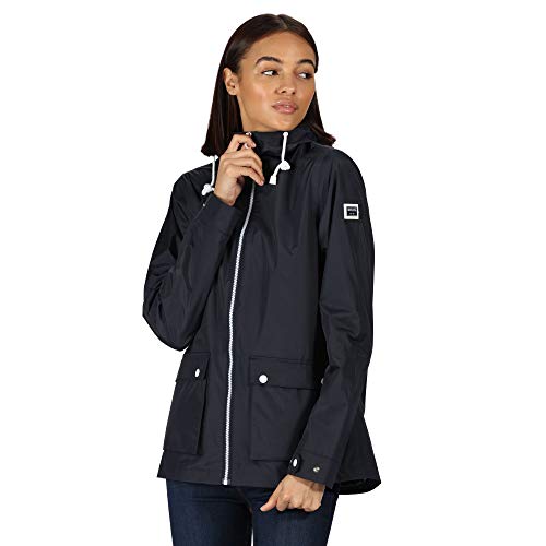 Regatta Damen Coastal Waterproof Hooded Outdoor Lifestyle Jacket Jacken wasserdichte Shell, Navy, 40 von Regatta