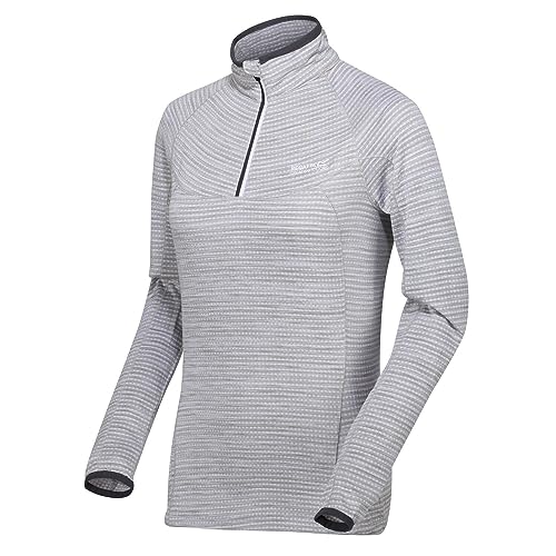 Regatta Damen Womens Yonder Quick Dry Grid Fabric Performance Wicking Zip Neck Fleece T-Shirts/Polo-Hemden/Westen, Weiß, 36 von Regatta