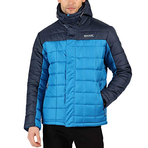 Regatta Herren Nevado IV Water Repellent Insulated Zipped Pockets Hooded Quilted Jacket Jacke, blau, XXL von Regatta