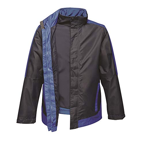 Regatta Herren Professional Contrast 3-In-1 Waterproof & Breathable Jacket with Concealed Hood & Detachable Softshell Inner Jacke, Navy/New Royal, Größe S von Regatta