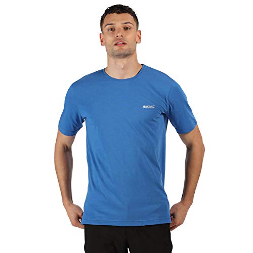 Regatta Herren Tait Leichte atmungsaktive Kurzarm-T-Shirt - Nautical Blau - L von Regatta