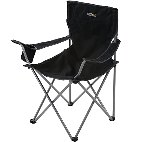Regatta Isla Chair Camping Chairs, Polyester, Black/Sealgr, One Size von Regatta