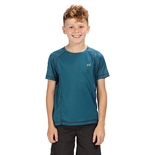 Regatta Kinder Dazzler II Quick Drying Reflective Active T-Shirt, Ozeanblau, 5-6 von Regatta