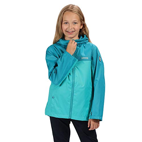 Regatta Kinder Disguizer Wasseraktiviertes Muster Outdoor Kapuze Jacke, Emaille/Keramik, Size 15-16 von Regatta