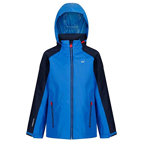Regatta Kinder Gabiel Waterproof Mesh Lined Hooded Outdoor Jacke, Oxford Blue/Navy, 27 EU-28 EU von Regatta