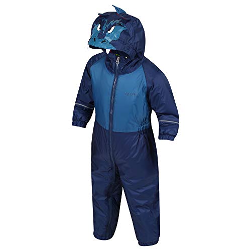 Regatta Kinder 'Mudplay Iii' Waterproof Insulated Reflective Suit Überhose, Preußisch/Burnt Lachs, Size: 12-18 von Regatta