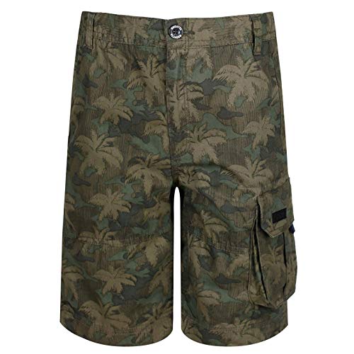 Regatta Unisex Kinder Shorewalk Coolweave Baumwolle Multi Pocket Shorts L Traubenblatt Camouflage von Regatta