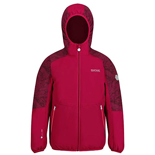 Regatta Kinder Volcanics IV Waterproof Breathable Highly Reflective Taped Seams Insulated Hooded Jacket Jacke, rot, 15-16 von Regatta