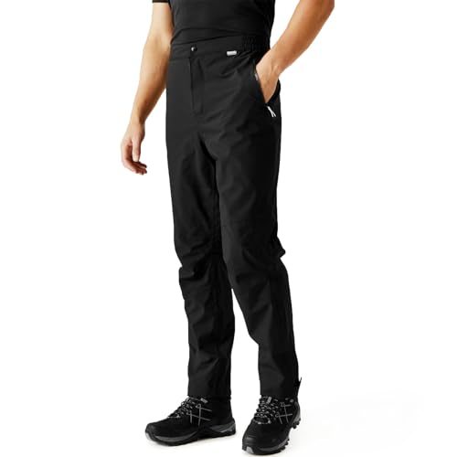 Regatta Men Highton Stretch' Waterproof Breathable Regular Over Trousers, Black, XXXL von Regatta