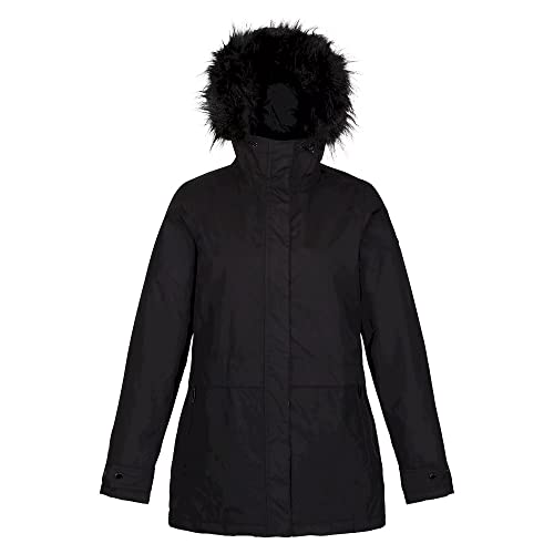 Regatta Myla II wasserdichte, isolierte Parka-Jacke für Damen,36 EU,Schwarz von Regatta