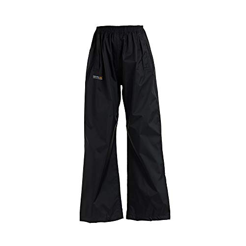 Regatta Unisex-Adult Pack It O/TRS Over Trousers-Black, Size 7-8, 7 Years, Black, 7 Years von Regatta