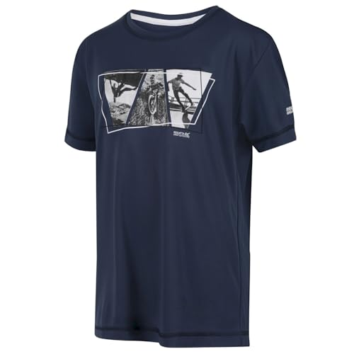 Regatta Unisex Kinder Alvarado V Active Bedruckte T-Shirt/Polos/Unterhemden L Dunkles Jeansblau von Regatta