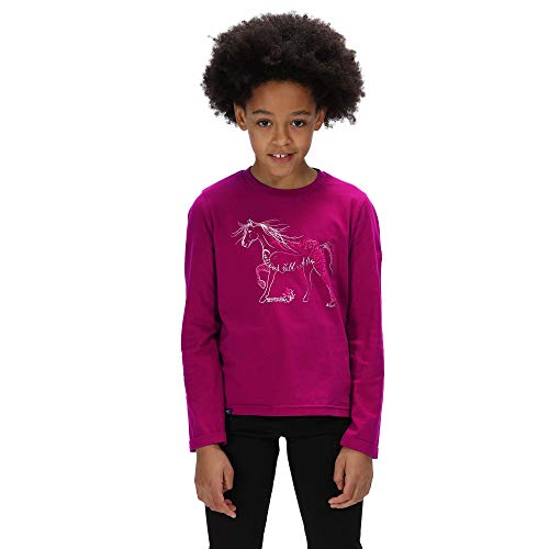 Regatta Unisex-Kinder-T-Shirts Wendell aus Baumwolle mit Grafik-Druck, langärmelig von Regatta